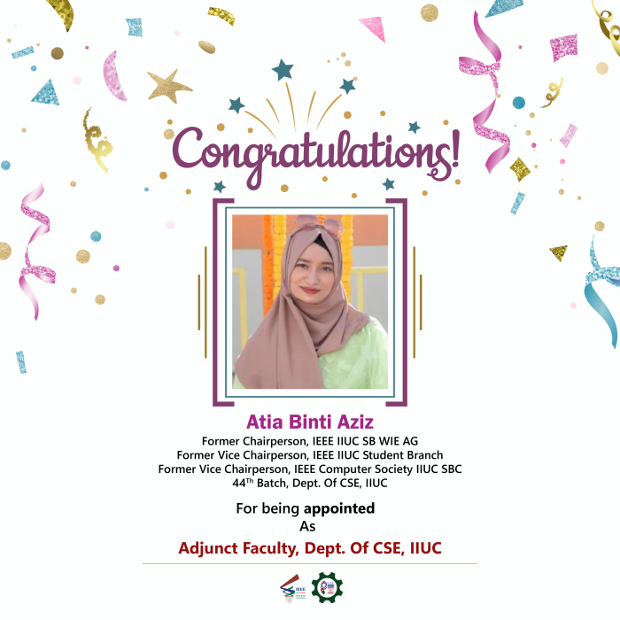 Congrats Atia Binte Aziz